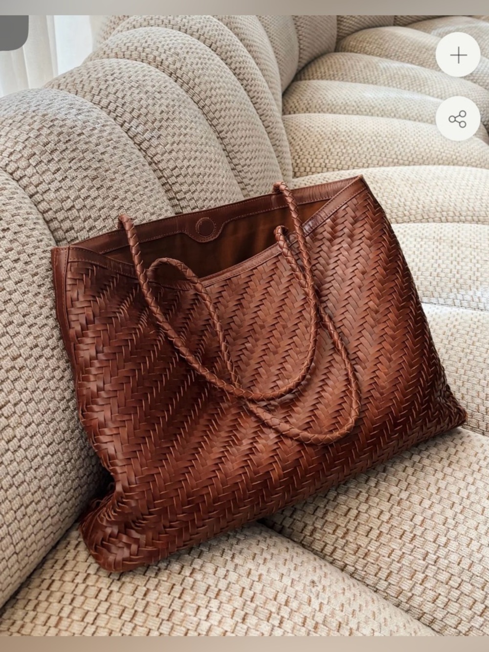 NWOT Bembien Garrielle Check Tote Bag - Picture 3 of 4